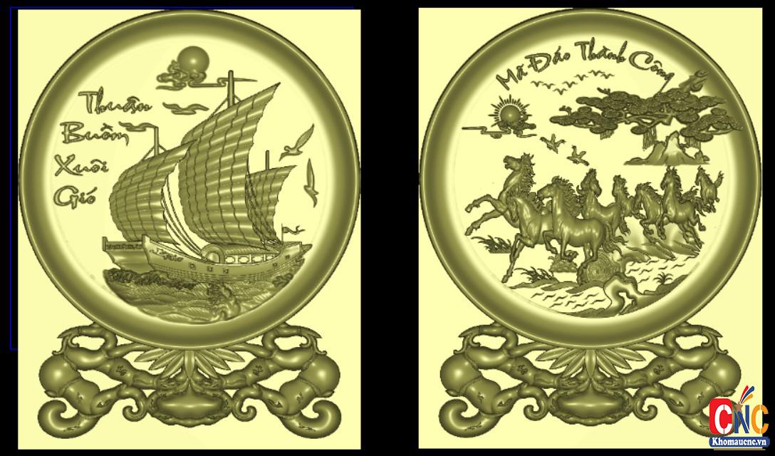 Tranh-dia-thuyen-va-ngua